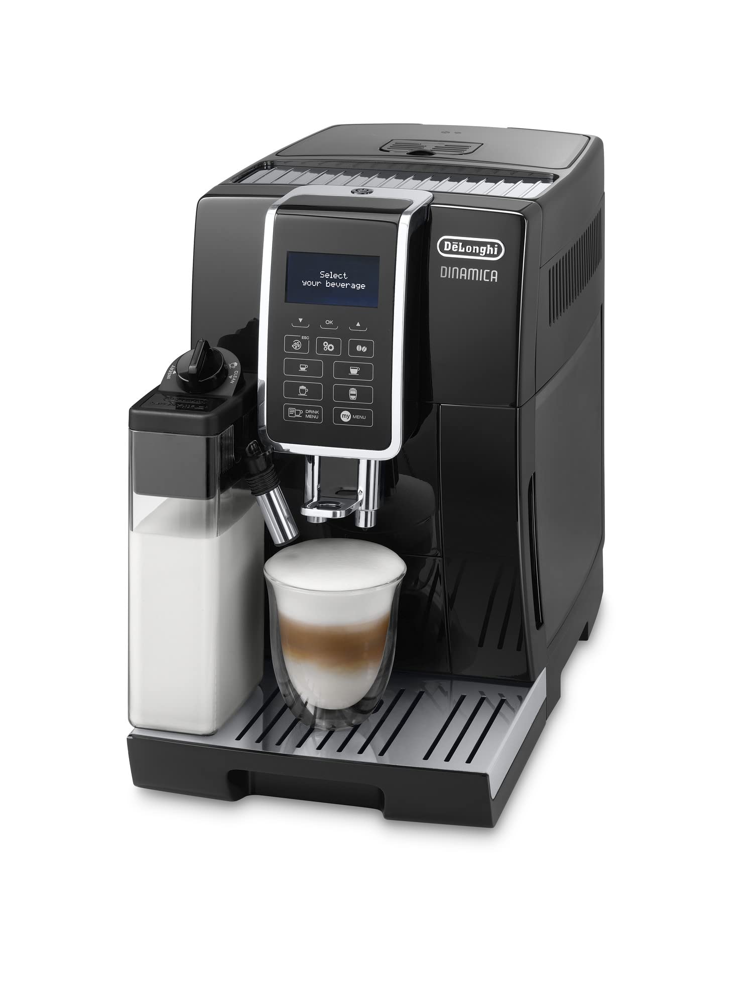 Dinamica Machine a Café Grain Cappuccino et Expresso, 1.8L, Noir