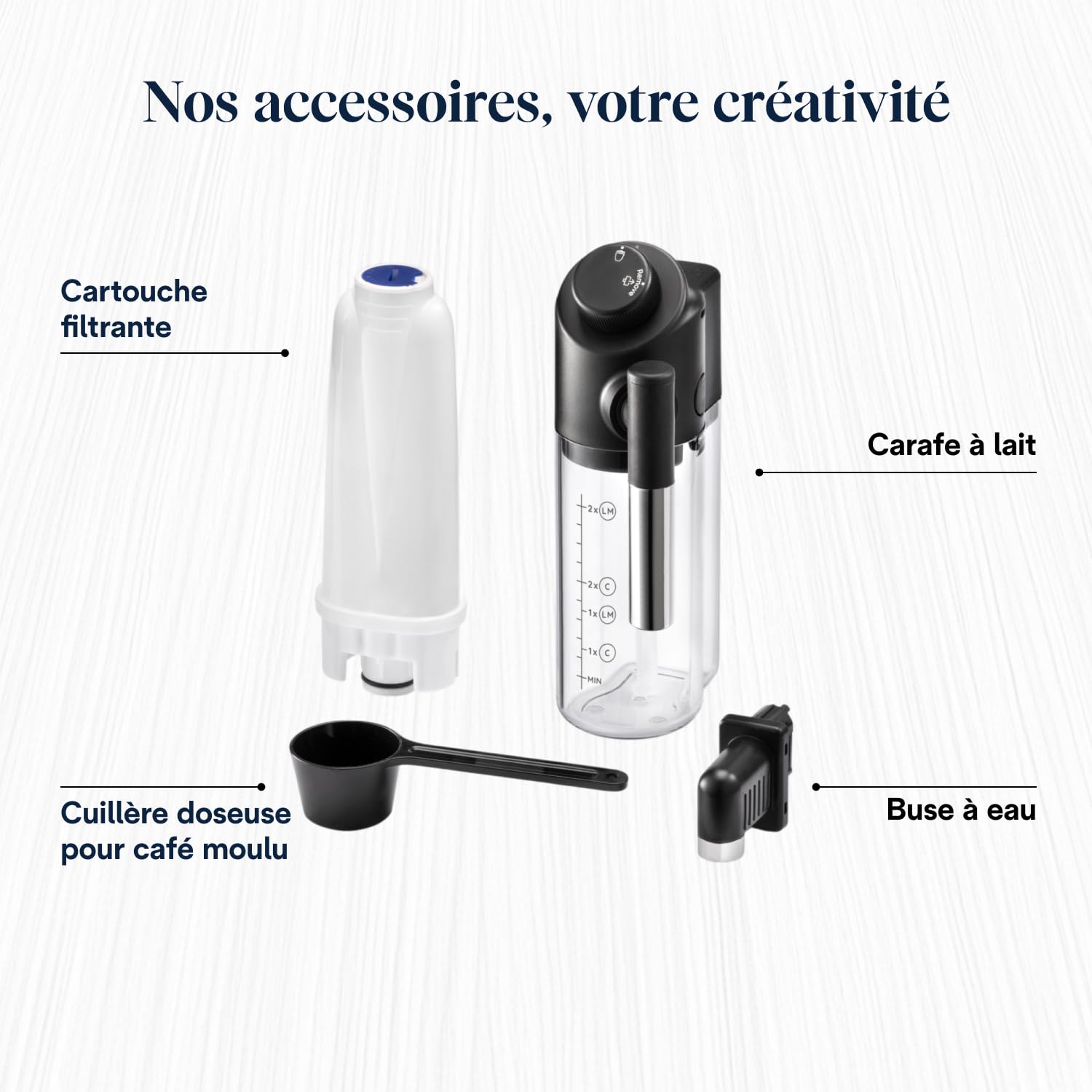 Magnifica Evo - Perfetto Machine à Café Automatique avec LatteCrema Mousseur à Lait Automatique, Argent et Noir