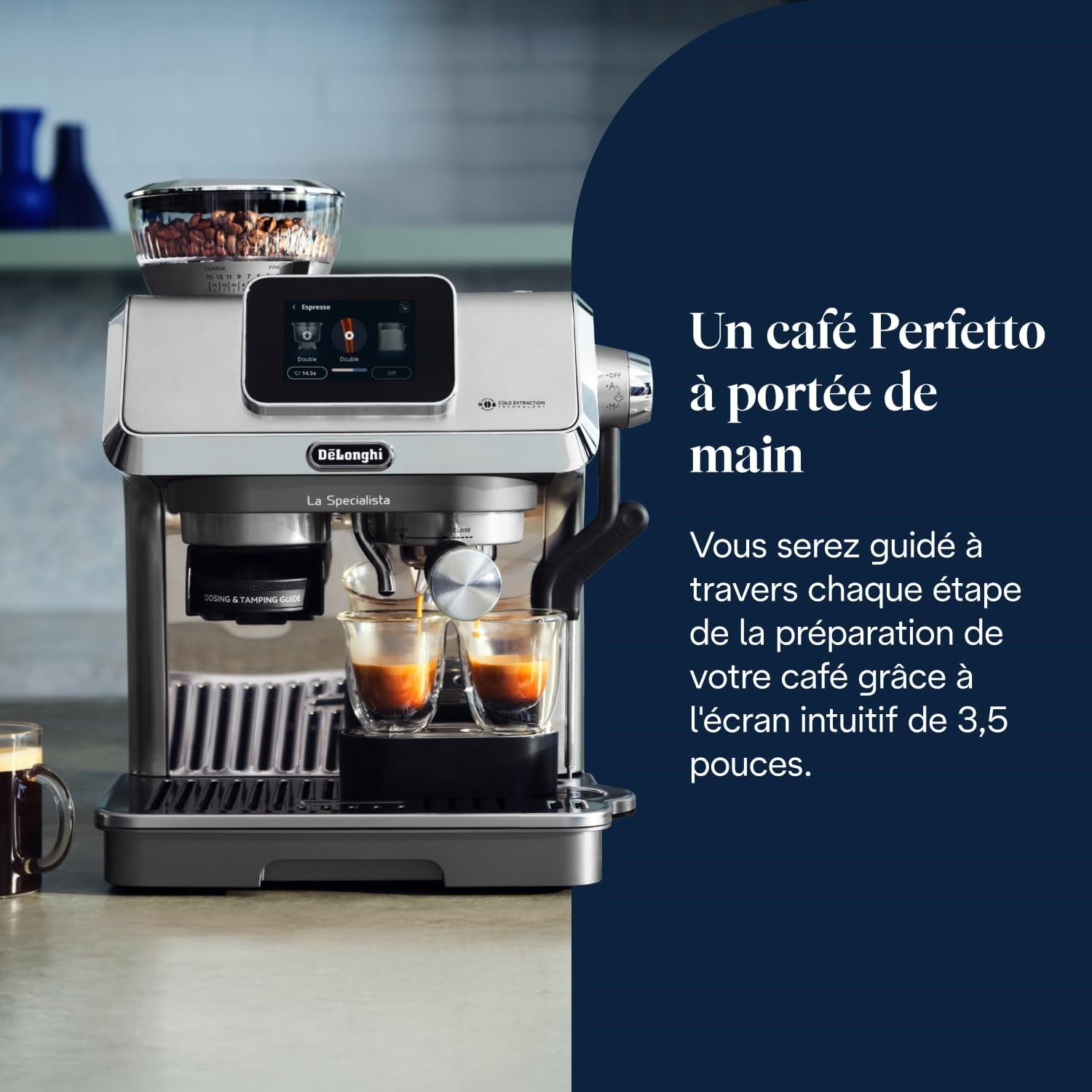 La Specialista Touch Machine à expresso avec moulin à café, fonction Cold Brew, métal