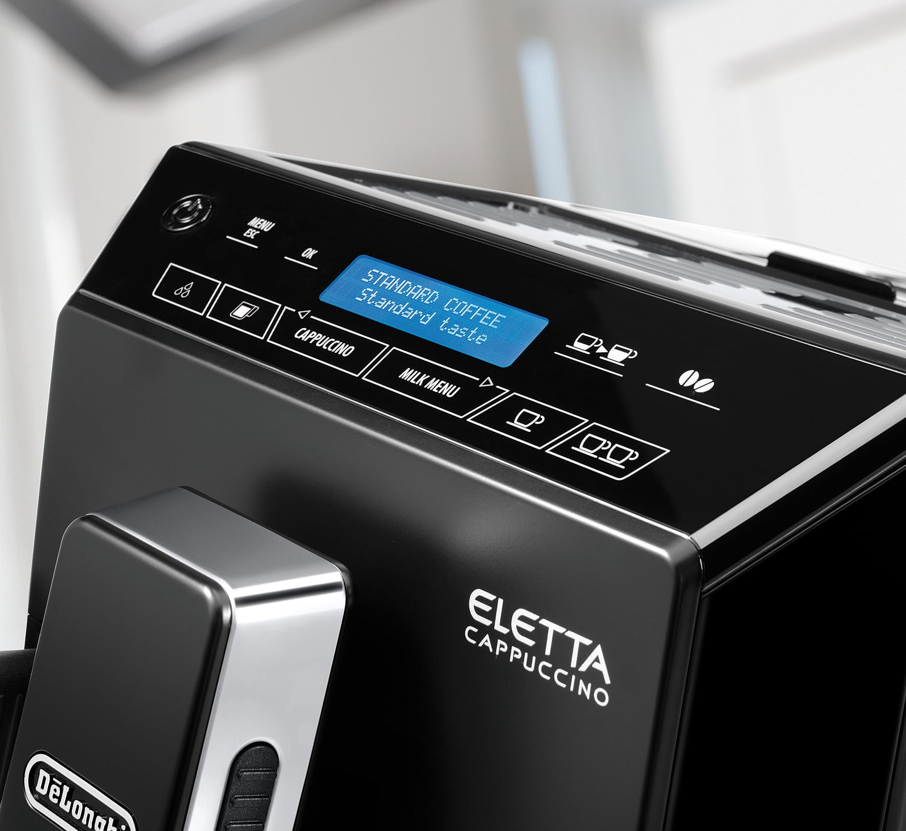 Eletta, Machine expresso avec broyeur, technologie exclusive boissons lactées, 2L,Noir