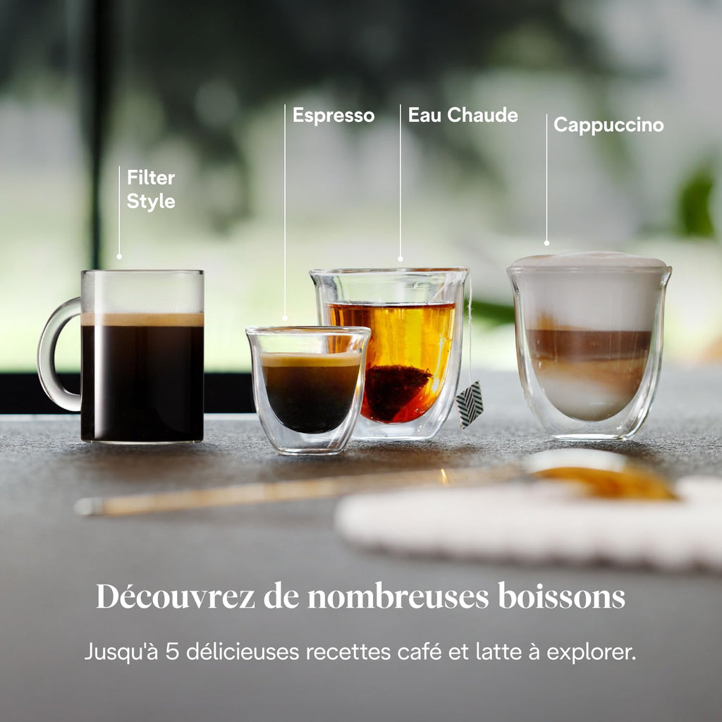 Magnifica Start - Perfetto Machine à Café Automatique avec LatteCrema Mousseur à Lait Automatique, Noir