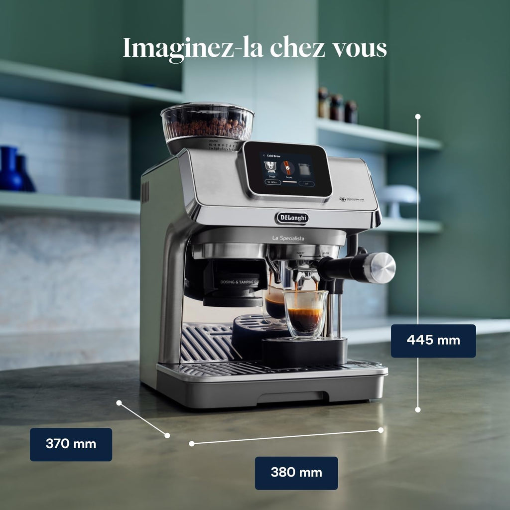 La Specialista Touch Machine à expresso avec moulin à café, fonction Cold Brew, métal