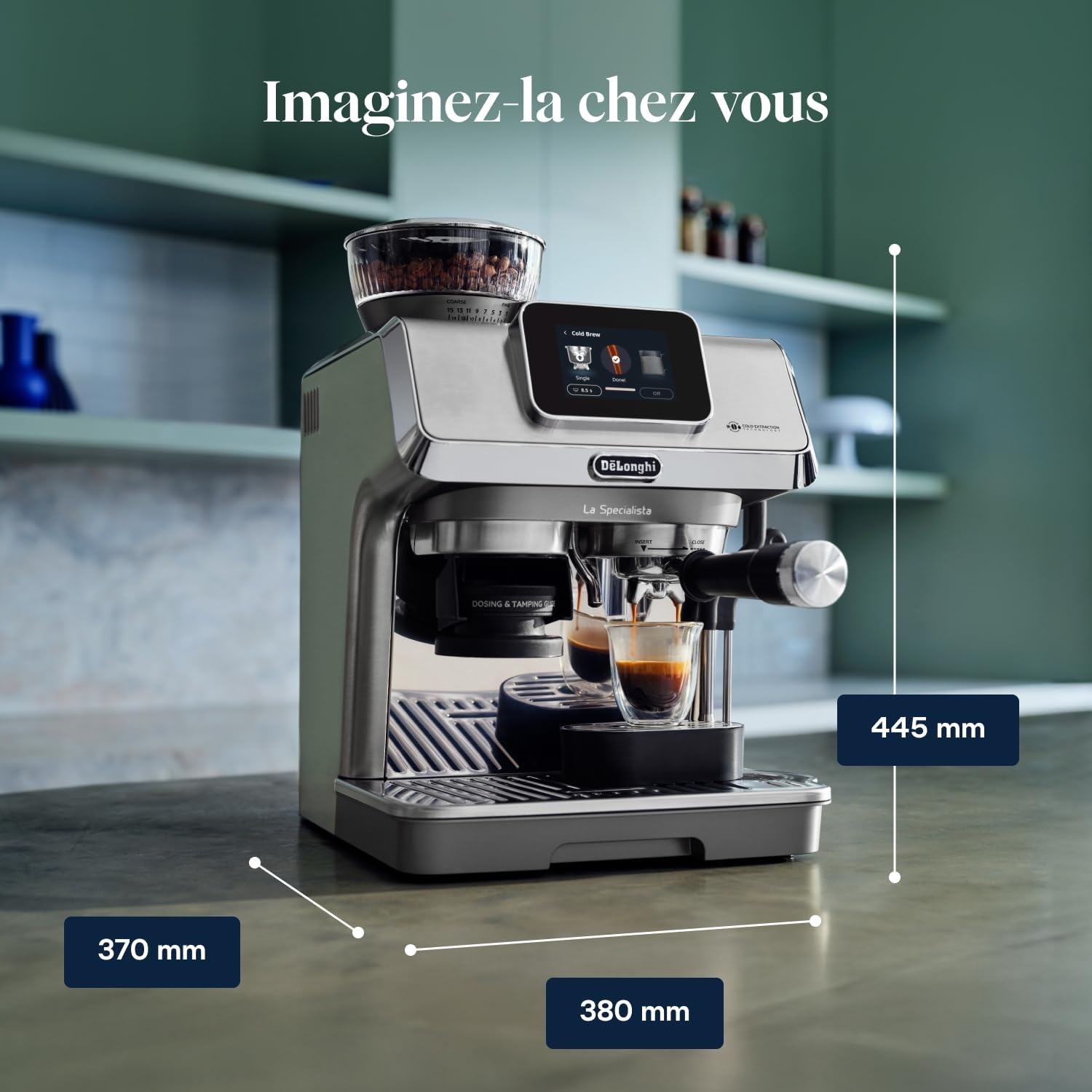La Specialista Touch Machine à expresso avec moulin à café, fonction Cold Brew, métal